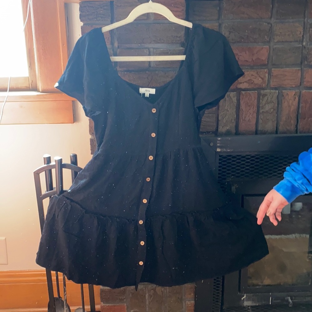Esther and Co black Ava mini dress